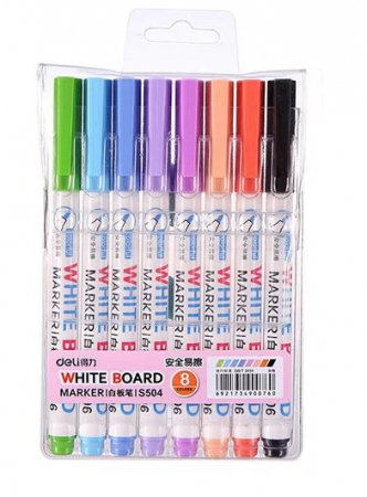 Carioci - Marker Whiteboard Slim Set 8 Buc, Deli