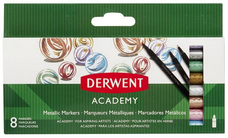 Markere Metalice 8 buc. DERWENT ACADEMY