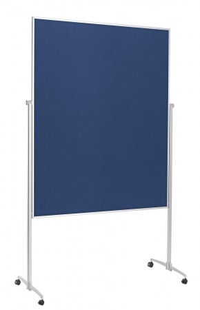 Panouri expunere si separatoare spatii - Panou Prezentare Mobil Textil Albastru 1200x1500mm MAGNETOPLAN