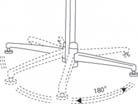 Panou Prezentare Mobil Textil Gri 1200x1500mm MAGNETOPLAN [3]
