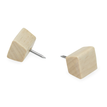 Afisare si prezentare - Pioneze cu maner din lemn Design Wood 25 buc/set