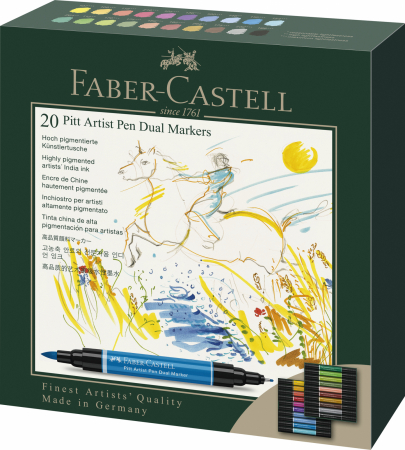 Markere desen - Pitt Artist Pen Dual Marker Set 20 bucati Faber-Castell
