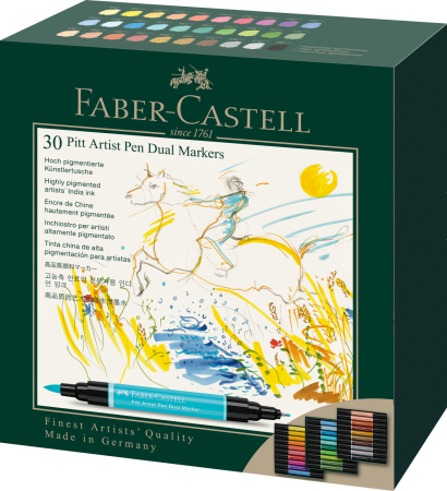 Brand - Pitt Artist Pen Dual Marker Set 30 Bucati, Faber-Castell