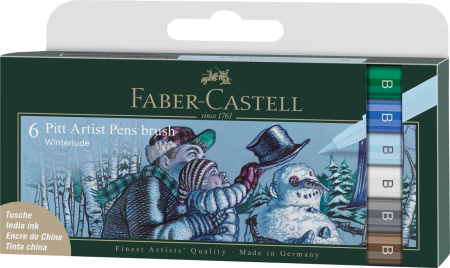 Brand - Pitt Artist Pen Set 6 Buc Culori Iarna 2022, Faber-Castell