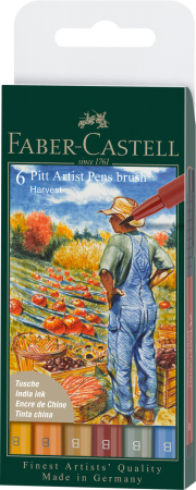 Brand - Pitt Artist Pen Set 6 Buc Culori Toamna 2022, Faber-Castell