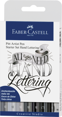 Brand - Pitt Artist Pen Set Caligrafic 8 Buc, Faber-Castell