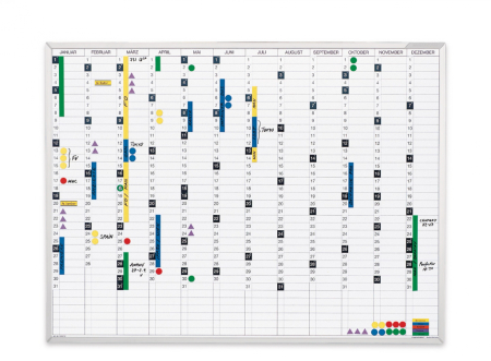 Afisare si prezentare - Planner MAGNETOPLAN anual CONTINUOUS 900 x 600 mm