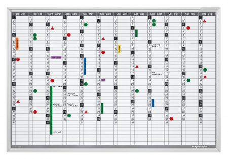 Afisare si prezentare - Planner MAGNETOPLAN anual PERMANENT 925x625 mm