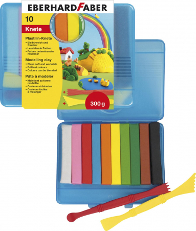 Plastilina - PLASTILINA 10 CULORI CUTIE PLASTIC EberhardFaber