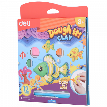 Deli - PLASTILINA 12 CULORI 240GR DELI