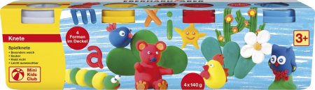 Plastilina - PLASTILINA MODELAJ 4 CULORI BASIC X 140G CUTIE PLASTIC EberhardFaber