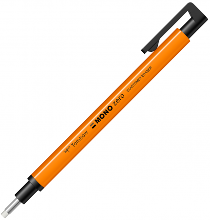 Tombow - Radiera Mono Zero ROUND Neon Orange, Tombow