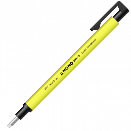 Tombow - Radiera Mono Zero ROUND Neon Yellow, Tombow