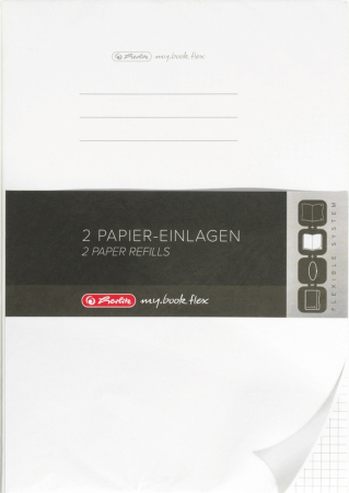 Caiete - Rezerva caiet my.book flex A4, 40 file, patratele, set 5, Herlitz