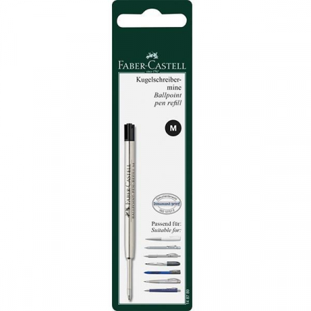 Instrumente de scris - Rezerva Pix Metal Black M, Faber-Castell