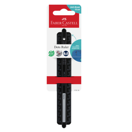 Brand - Rigla 15Cm Dots, Faber-Castell