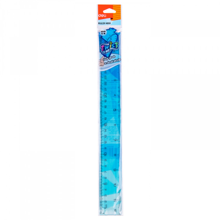 Rigla 30 cm Multicolora Flexibila, Deli [3]