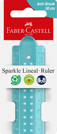 Brand - Rigla 30Cm Sparkle, Faber-Castell