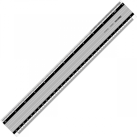 Rigle - Rigla 30cm aluminiu, Aristo