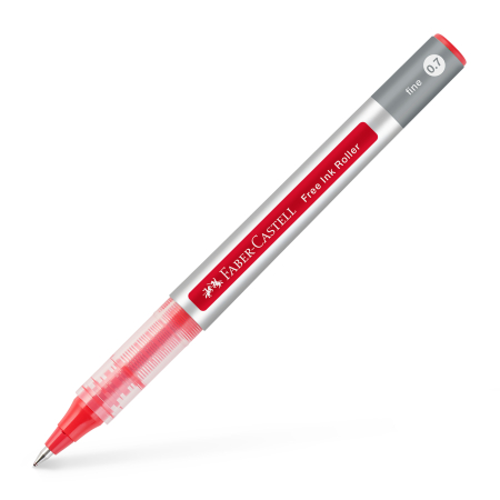 Brand - Roller Free Ink 0.7mm Rosu, Faber-Castell