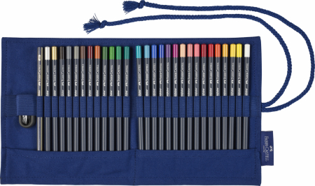 Creioane colorate - Rollup 27 Creioane Colorate Goldfaber+Accesorii Faber-Castell