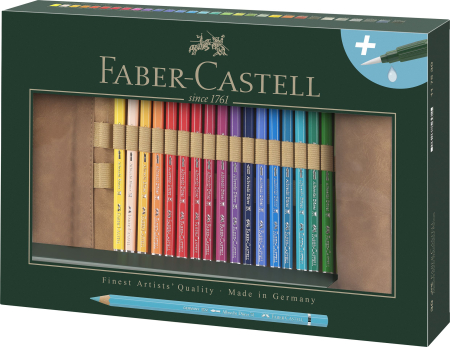 Brand - Rollup 30 Creioane Colorate A.Durer + Accesorii, Faber-Castell