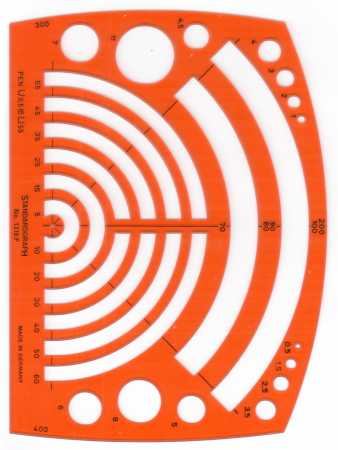 Standardgraph - Sablon arce-cerc 0.5 - 400 mm StandardGraph