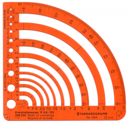 Sablon arce-cerc 0.6 - 125 mm StandardGraph