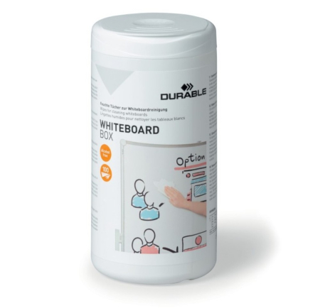 Articole curatare - Servetele umede cu dispenser pentru curățare whiteboard 100/set Durable