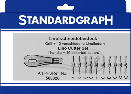 Standardgraph - Set 10 lame + holder pentru lino StandardGraph