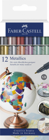 Brand - Set 12 Markere Metalice Faber-Castell