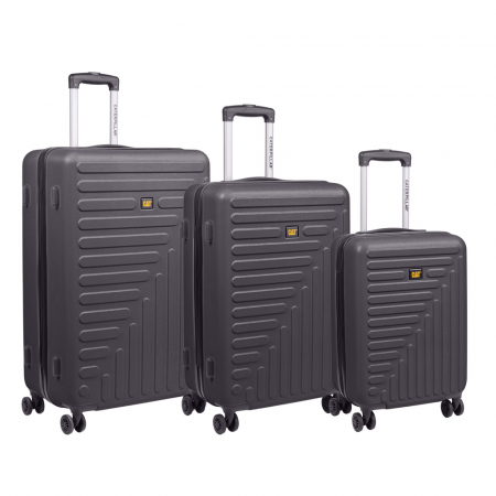 Trollere - Set 3 trollere CATERPILLAR Rockford (20/24/28 inch) - ABS - Negru