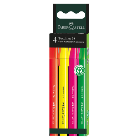 Brand - Set 4 Bucati Textmarker 38 Cutie Carton, Faber-Castell
