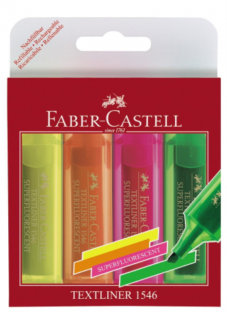 Brand - Set 4 culori Textmarker Superfluorescent 1546 Faber-Castell