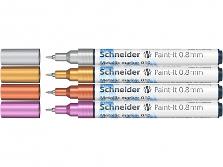 Set 4 Markere metalice Paint-It 010 0,8 mm Set 1, Schneider [2]