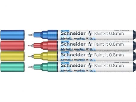 Set 4 Markere metalice Paint-It 010 0,8 mm Set 2, Schneider [2]