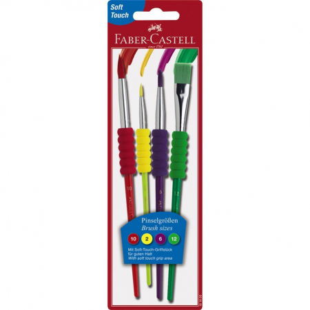 Pensule - Set 4 Pensule Soft Touch Faber-Castell