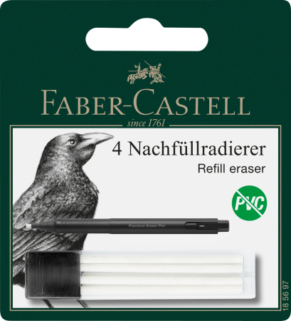 Brand - Set 4 Radiere Rezerva Pentru Radiera Creion Precision, Faber-Castell