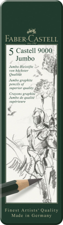 Brand - Set 5 Buc Creion Grafit Castell Jumbo, Faber-Castell