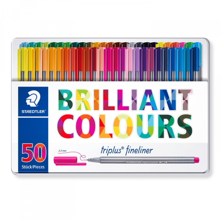Staedtler - Set 50 culori Fineliner Triplus 0.3 mm Staedtler