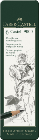 Brand - Set 6 Buc Creion Grafit Castell 9000, Faber-Castell