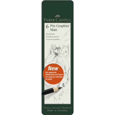 Brand - Set 6 Buc Creion Grafit Mat Pitt, Faber-Castell