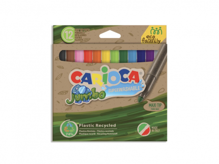Carioca - Set 6 culori Carioci Jumbo EcoFamily, Carioca