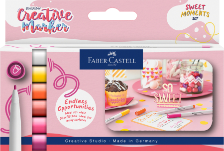 Brand - Set 6 Markere Creative Goldfaber Sweet Moments 1.5mm, Faber-Castell