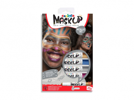 Carioca - Set 6 Markere machiaj Mask-Up Metallic, Carioca