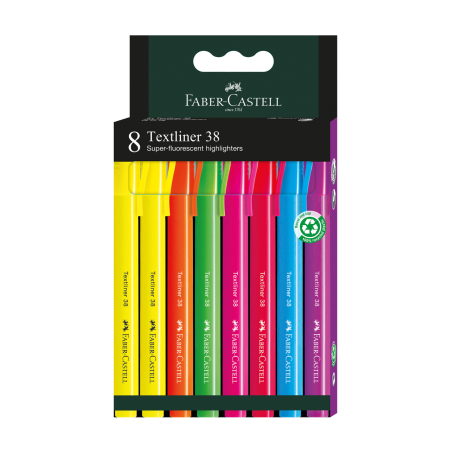 Brand - Set 8 Bucati Textmarker 38 Cutie Carton, Faber-Castell