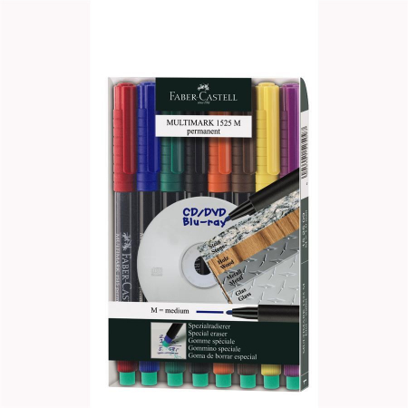 Brand - Set 8 culori Marker Permanent M Multimark Faber-Castell