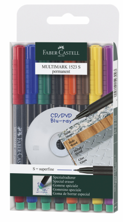 Brand - Set 8 culori Marker Permanent S Multimark Faber-Castell