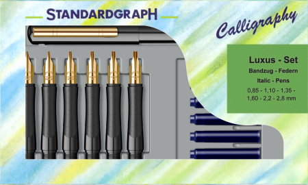 Standardgraph - Set caligrafie stilou+penite 0.85/1.1/1.35/1.6/2.2/2.8 StandardGraph