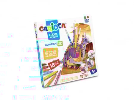 Carioca - Set creativ Create & Color Carioca Cangur 3D, Carioca